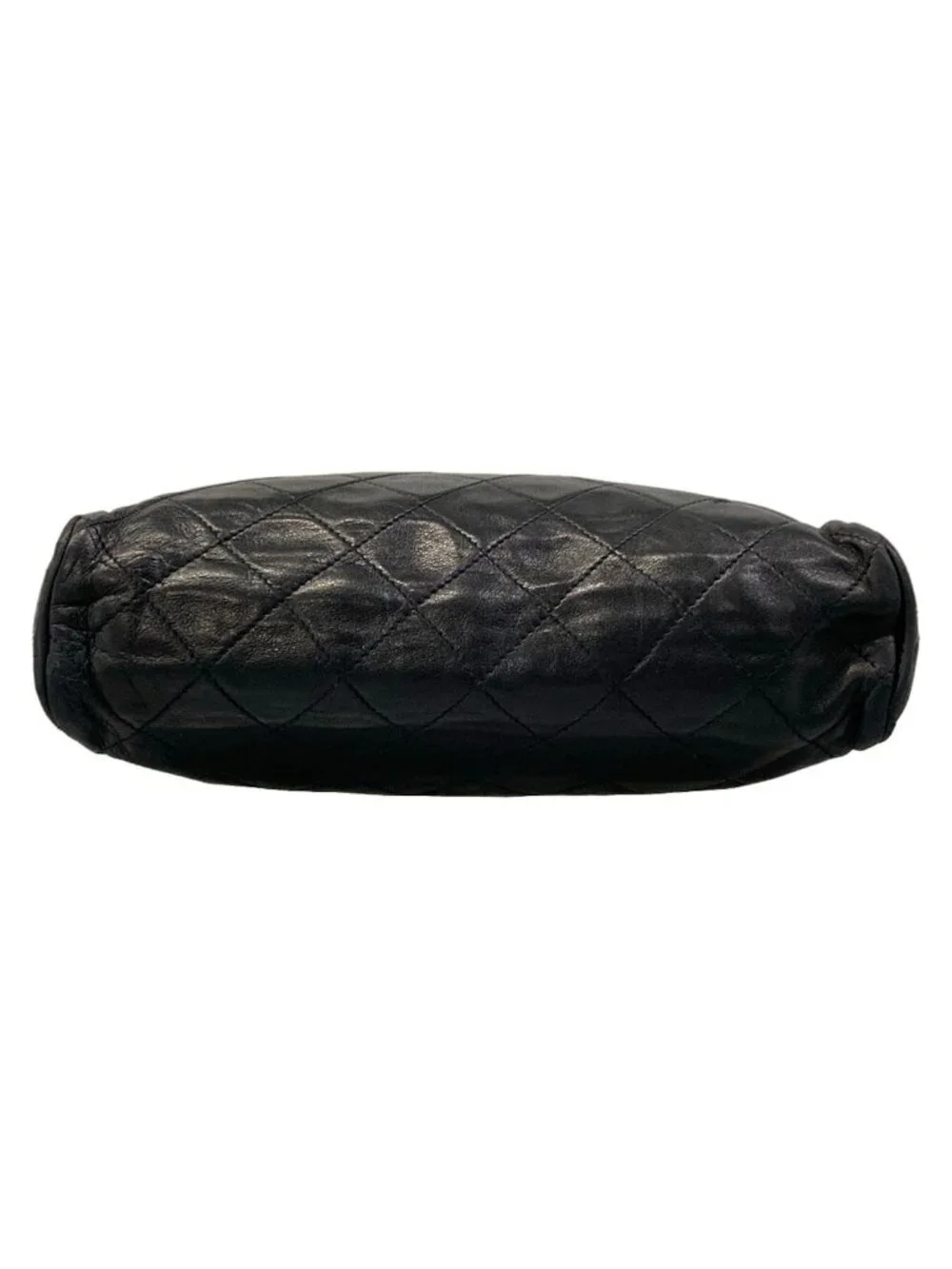 Chanel Shoulder Bag Quilted Black Tassel Gold Lambskin